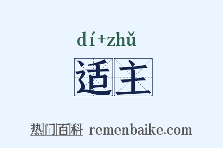适主是什么意思的图片